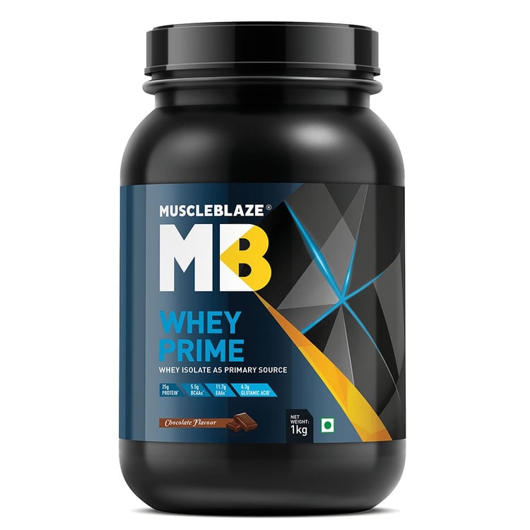 1 - MuscleBlaze Whey Prime,  2.2 lb  Chocolate 