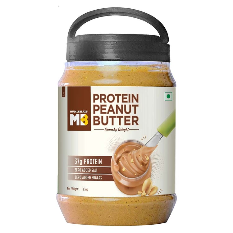 2 - MuscleBlaze High Protein Peanut Butter,  2.5 kg  Crunchy 