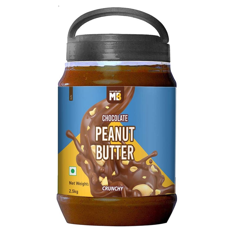 7 - MuscleBlaze Chocolate Peanut Butter,  2.5 kg  Crunchy 