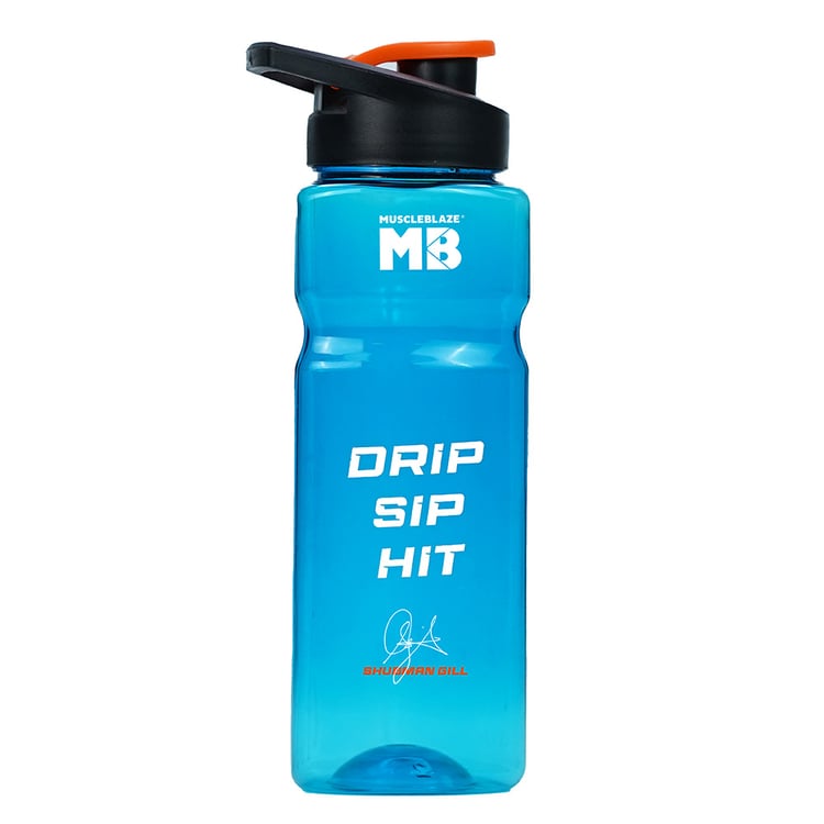 MuscleBlaze Sports Limited Edition Shubman Sipper, Blue 500 ml