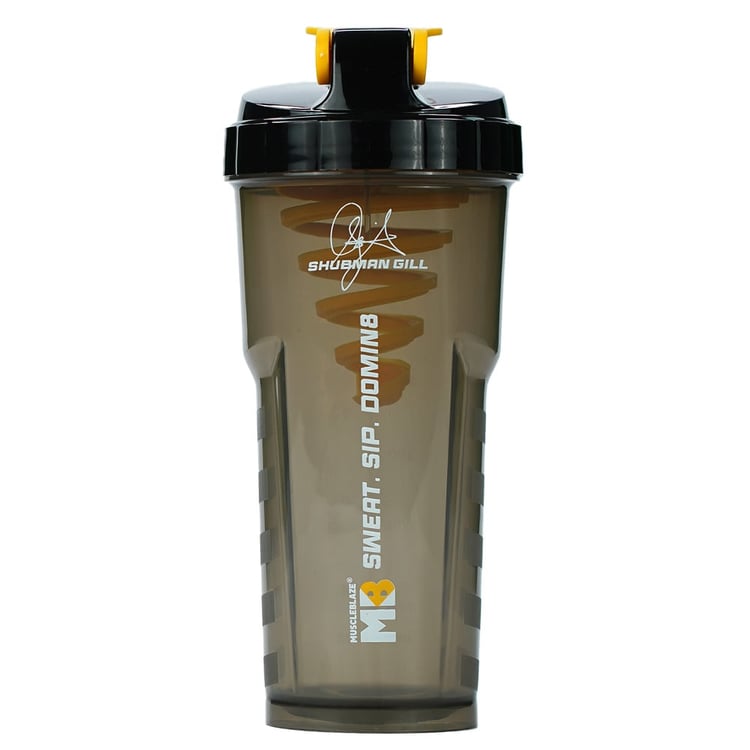 MuscleBlaze Limited Edition Shubman Shaker, Black 700 ml