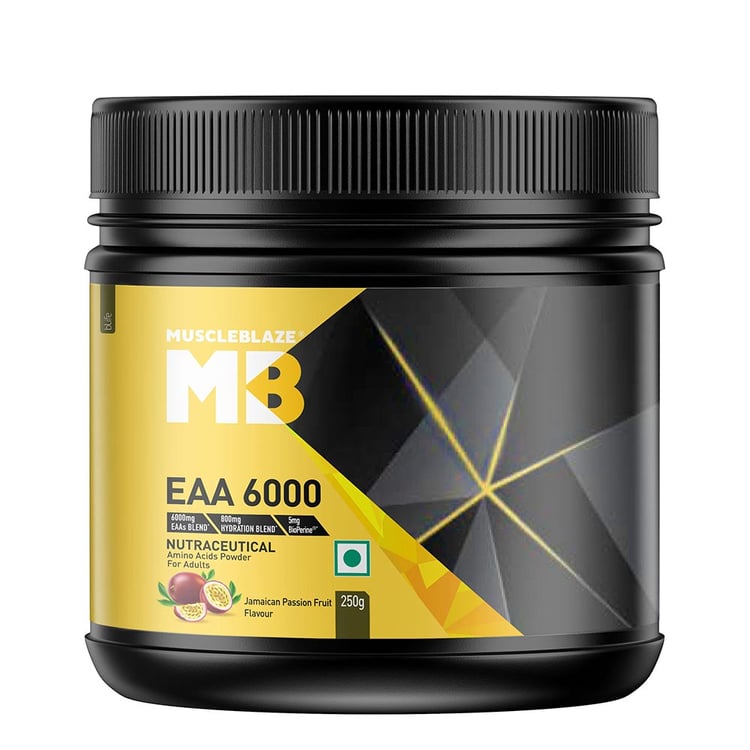 2 - MuscleBlaze EAA 6000, Jamaican Passion Fruit 0.55 lb 25 Servings