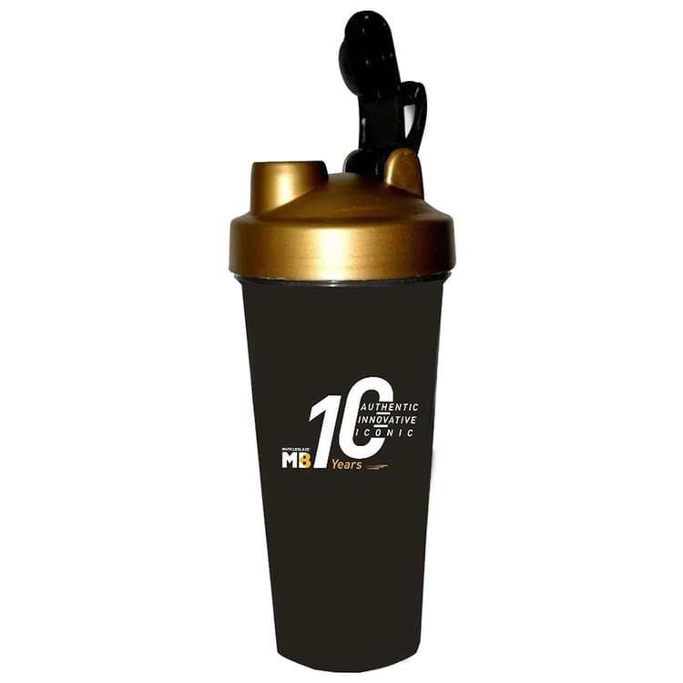 MuscleBlaze Limited Edition Vidyut Shaker,  Golden/Black  650 ml 