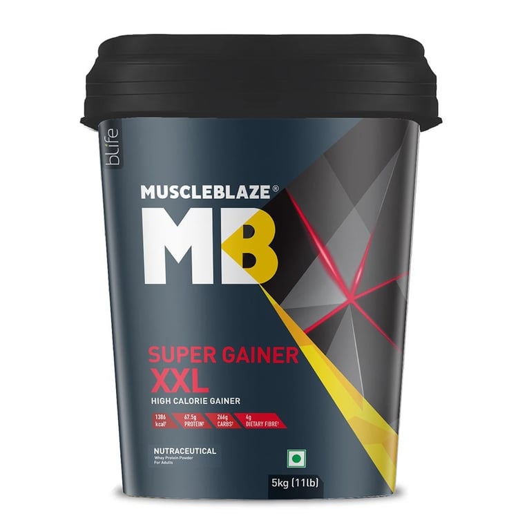 2 - MuscleBlaze Super Gainer XXL Weight Gainer,  11 lb  Chocolate 