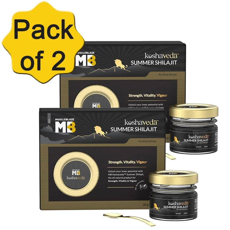 Koshaveda Summer Shilajit by MuscleBlaze, 20 g - Pack Of 2
