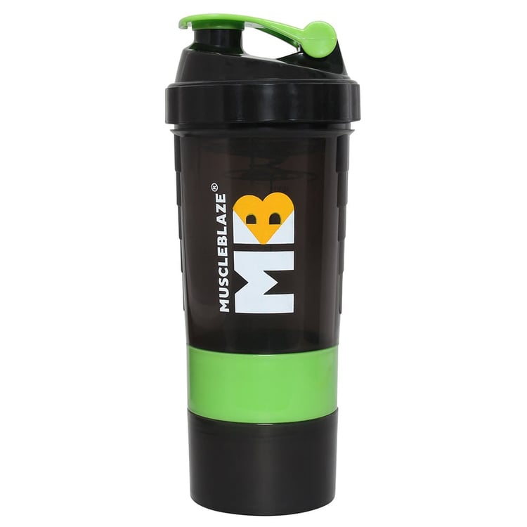 MuscleBlaze Hulk Shaker,  Green Black  500 ml 