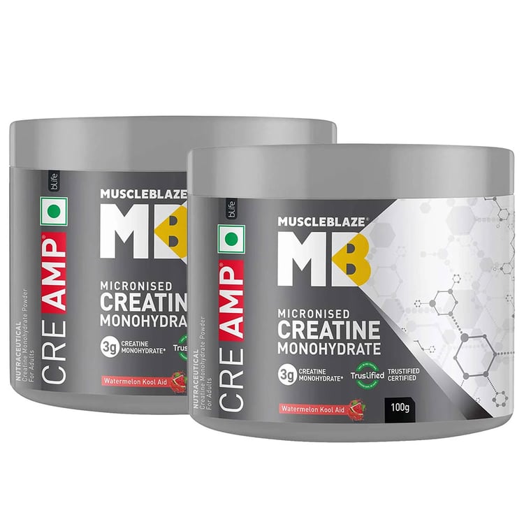 Creatine Monohydrate CreAMP Watermelon Kool Aid 100g - Pack of 2
