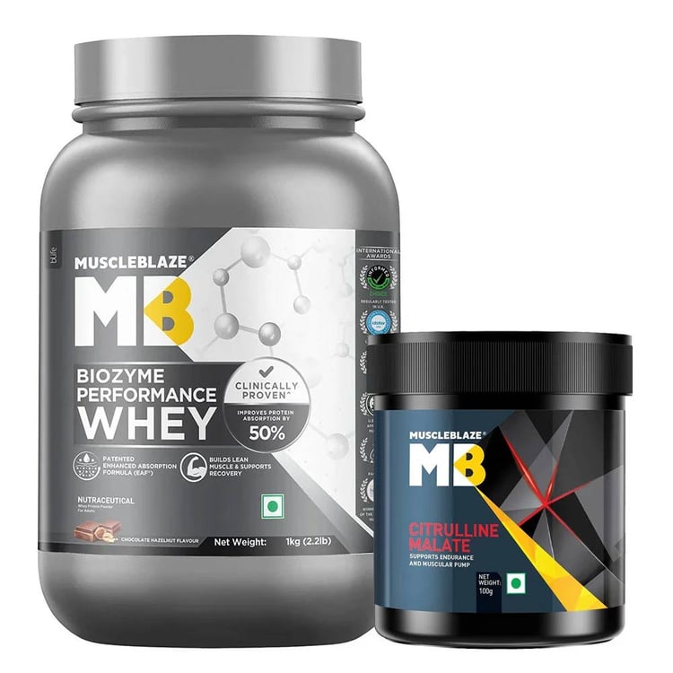 Biozyme Performance Whey 1 kg & 100g Citrulline Malate Combo
