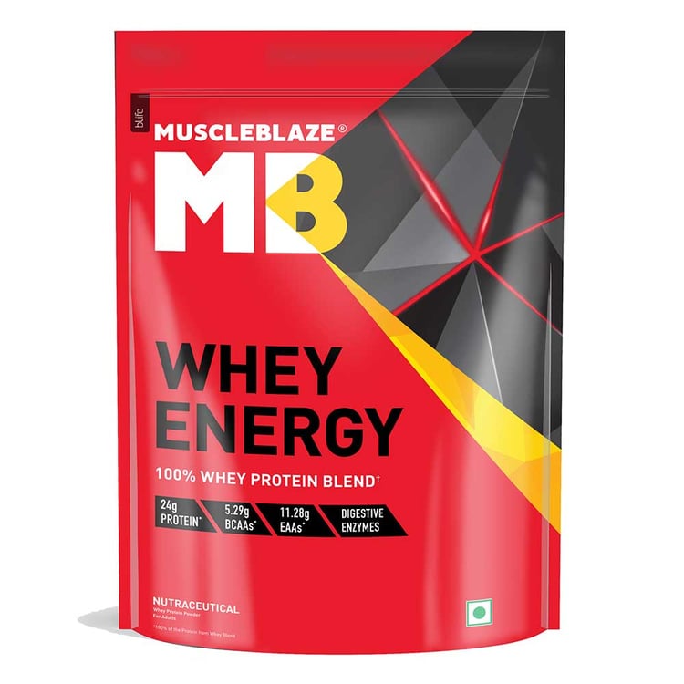 1 - MuscleBlaze Whey Energy with Digezyme,  4.4 lb  Cold Coffee 