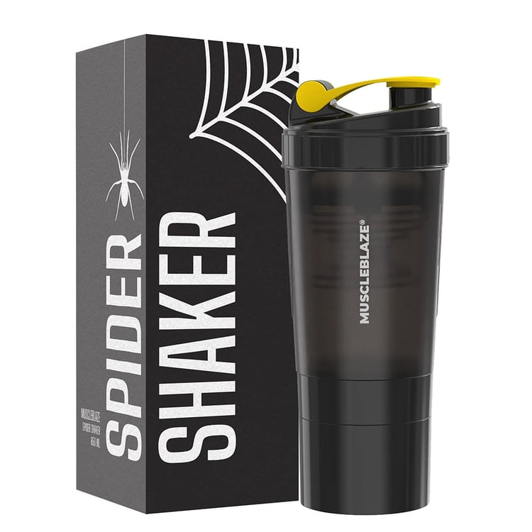 10 - MuscleBlaze Spider Gym Shaker,  Black  500 ml 