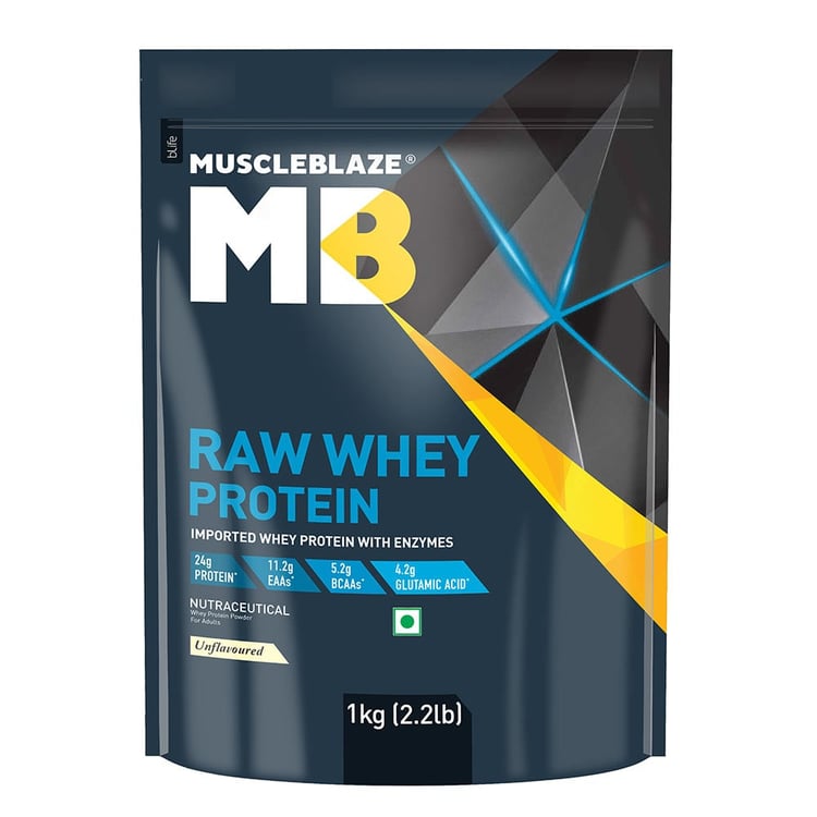 2 - MuscleBlaze Raw Whey Protein,  2.2 lb  Unflavoured 
