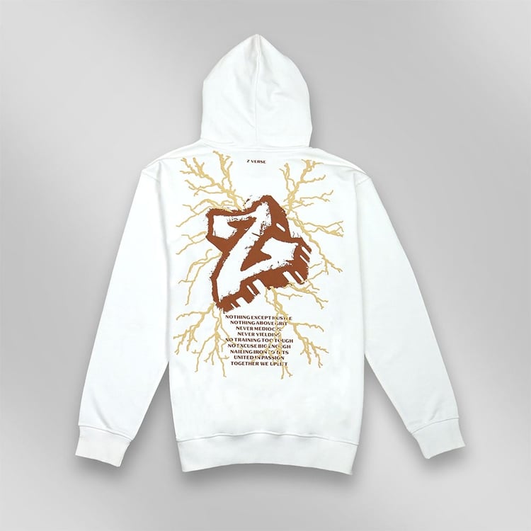 2 - MuscleBlaze Z Verse Oversized Solid Hoodie,  White  Medium