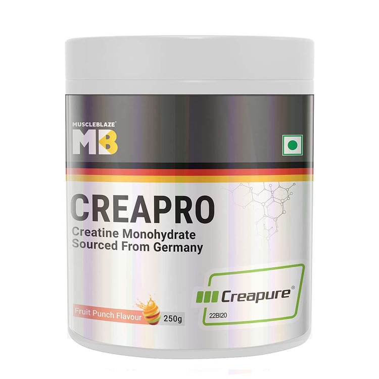 2 - MuscleBlaze CreaPRO Creatine with Creapure® Powder from Germany,  0.55 lb  Fruit Punch 