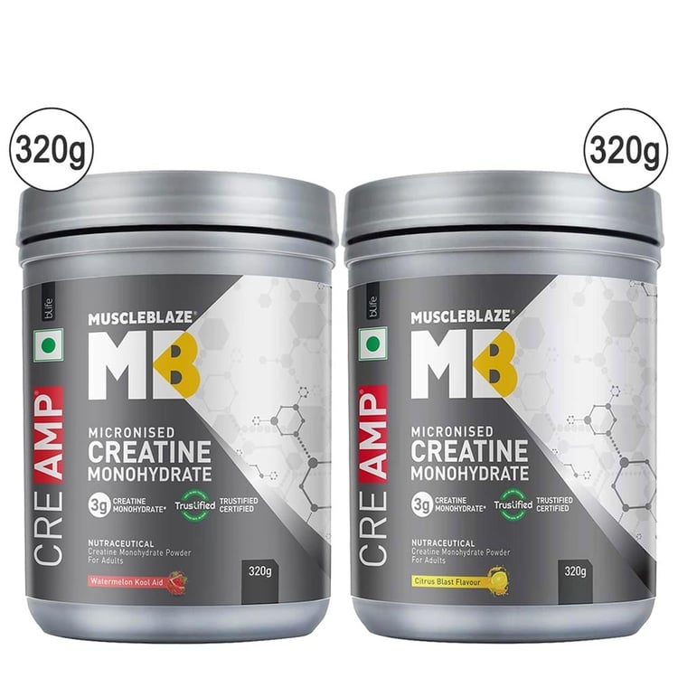 Creatine CreAMP 640g Pack - Watermelon Kool Aid and Citrus Blast