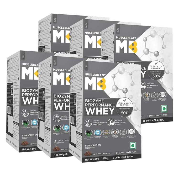 Biozyme Performance Whey Rich Chocolate 1.08 kg - 30 sachets x 36g