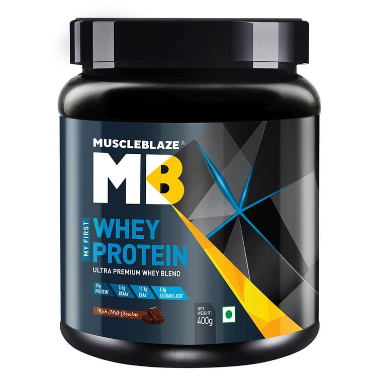 1 - MuscleBlaze Whey Protein My First Whey,  0.88 lb  Rich Milk Chocolate 