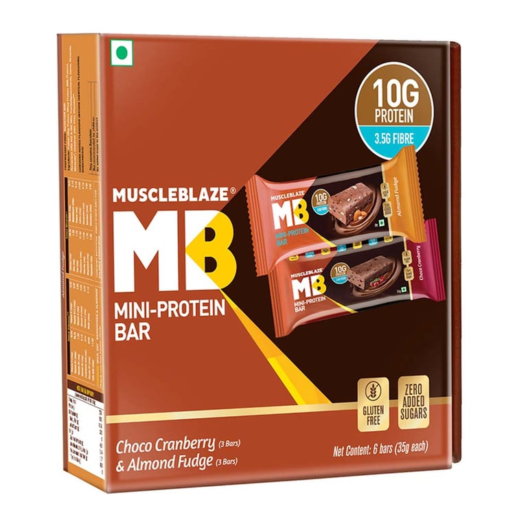 2 - MuscleBlaze Mini-Protein Bar (10g Protein),  6 Piece(s)/Pack  Mix Flavor 
