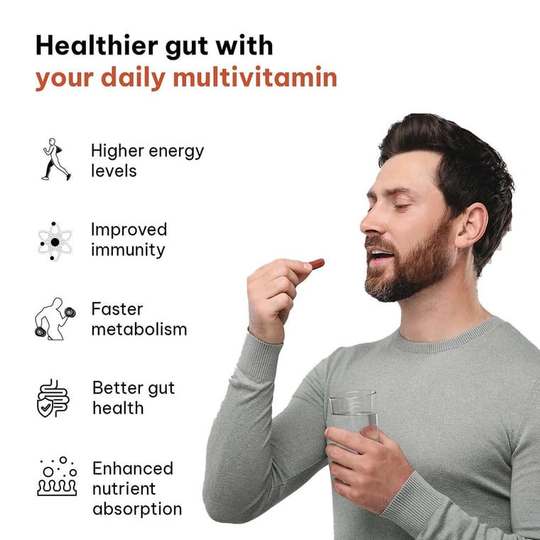 4 - HK Vitals Multivitamin with Probiotics by HealthKart,  60 tablet(s)  Unflavoured