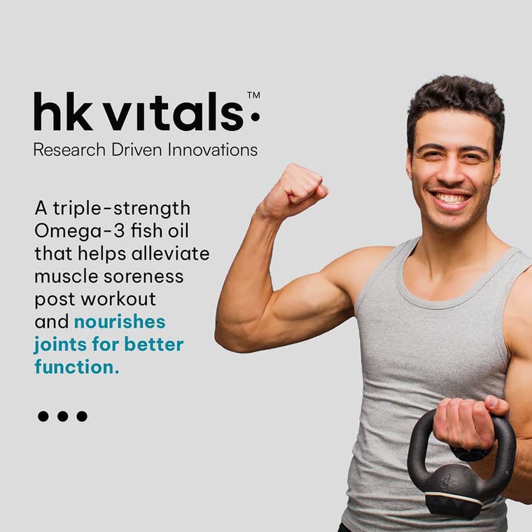 3 - HK Vitals Triple Strength Fish Oil (46:38) by HealthKart,  60 softgels 