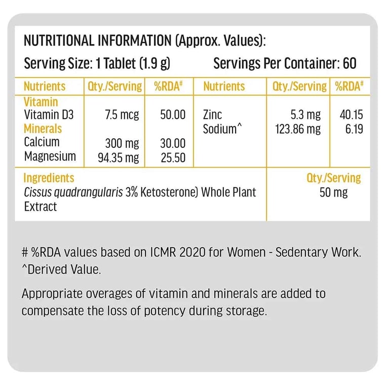 HK Vitals Multivitamin & Calcium 60 Tabs & Sipper Combo